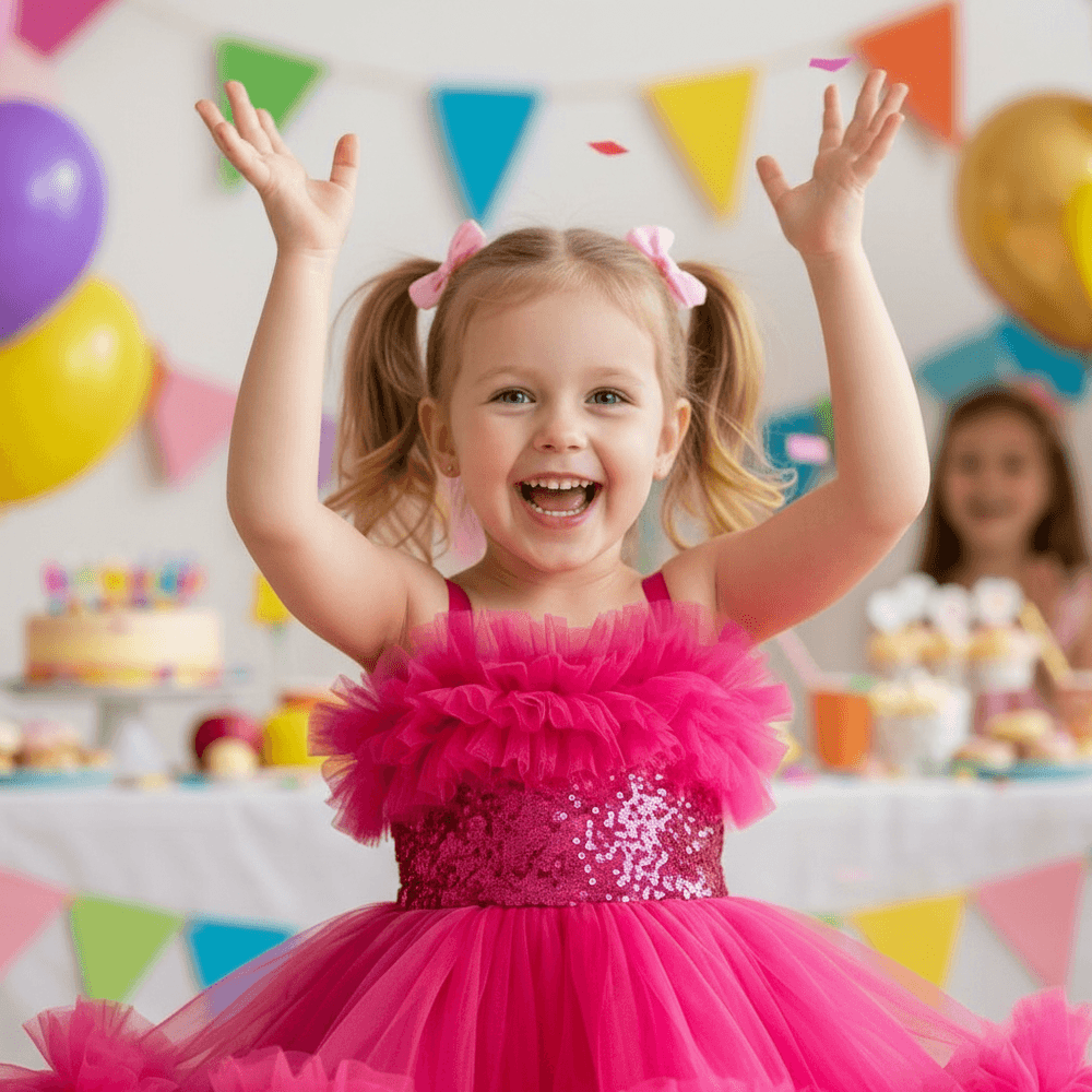 Magenta frock M260070