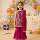 magenta-ethnic -cotton- dress-M260077