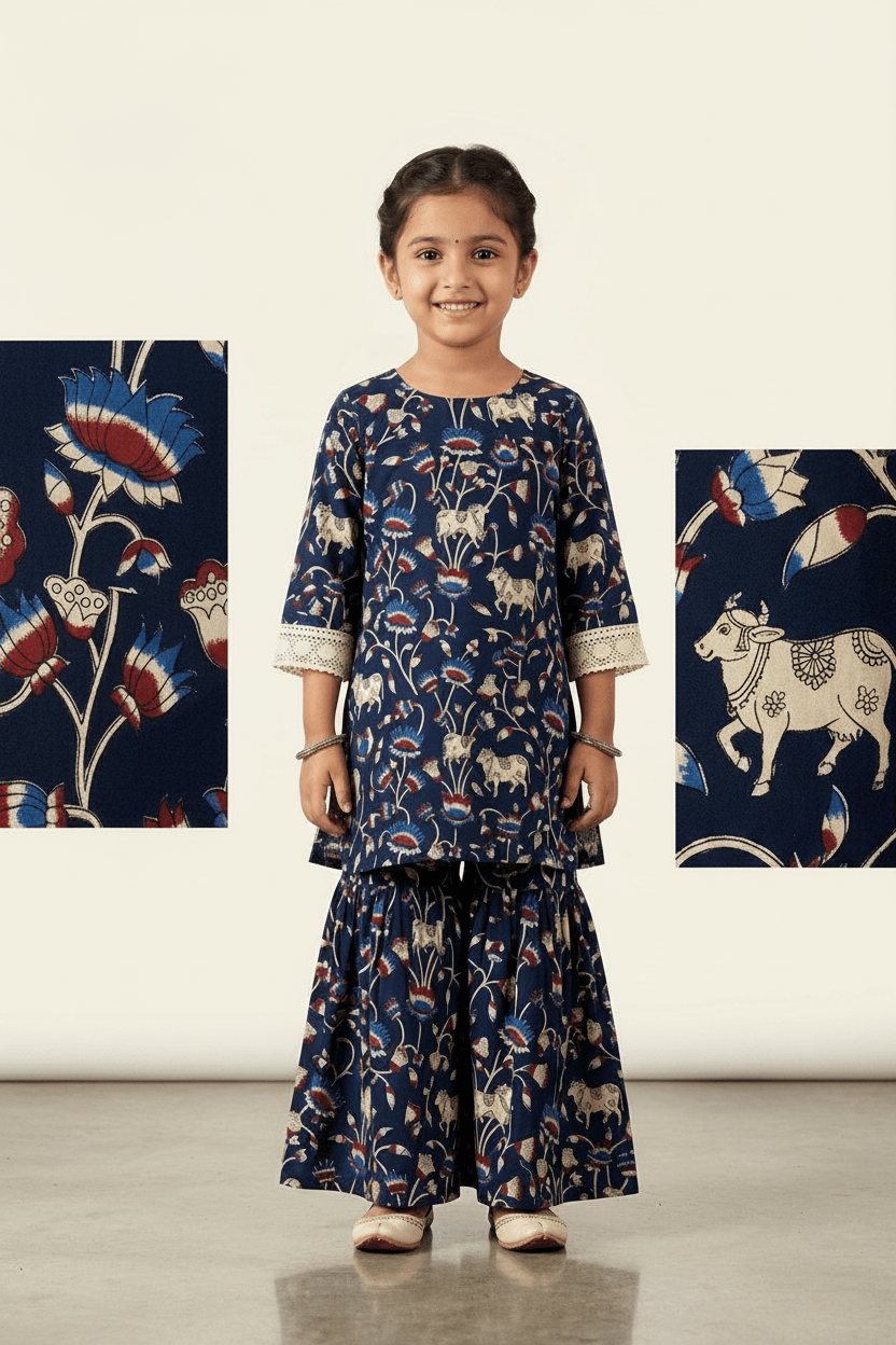 blue-ethnic -cotton- dress-M260083