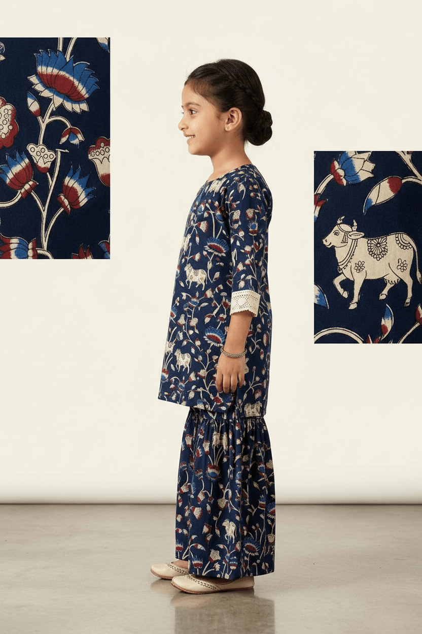 blue-ethnic -cotton- dress-M260083