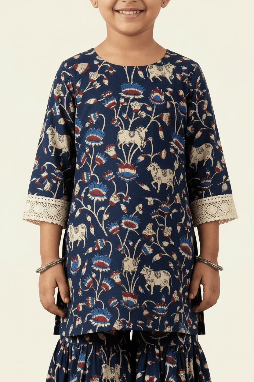 blue-ethnic -cotton- dress-M260083