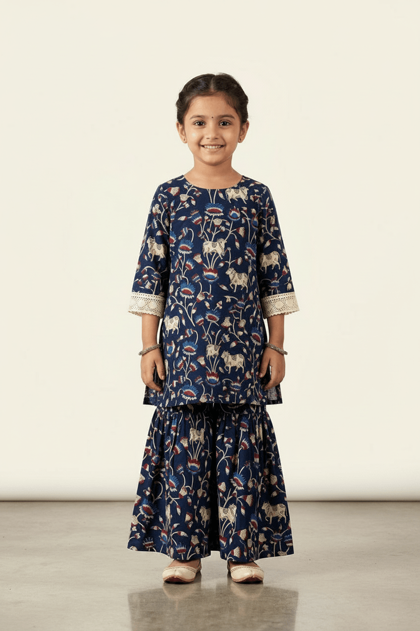blue-ethnic -cotton- dress-M260083