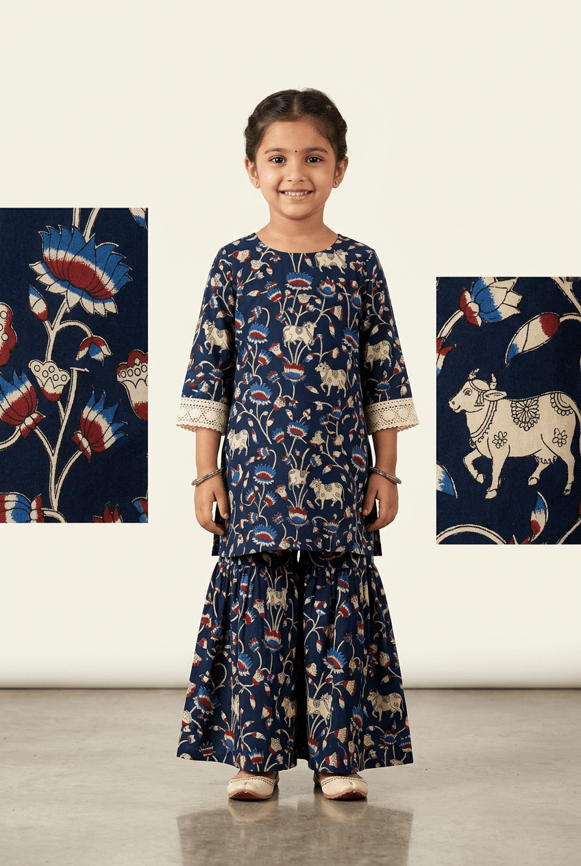 blue-ethnic -cotton- dress-M260083
