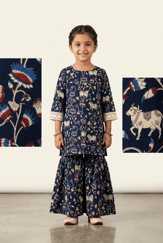 blue-ethnic -cotton- dress-M260083