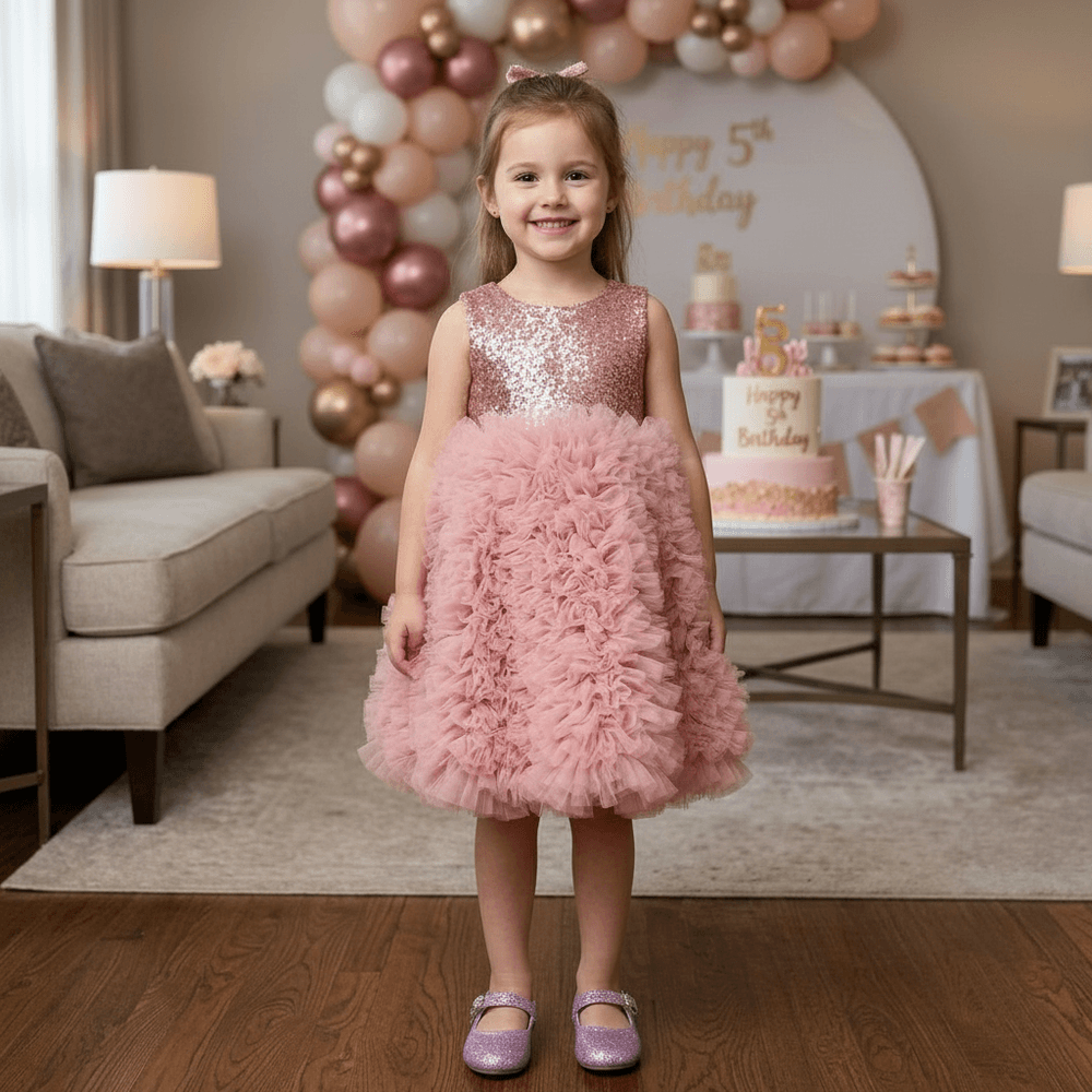 peach frock M260085