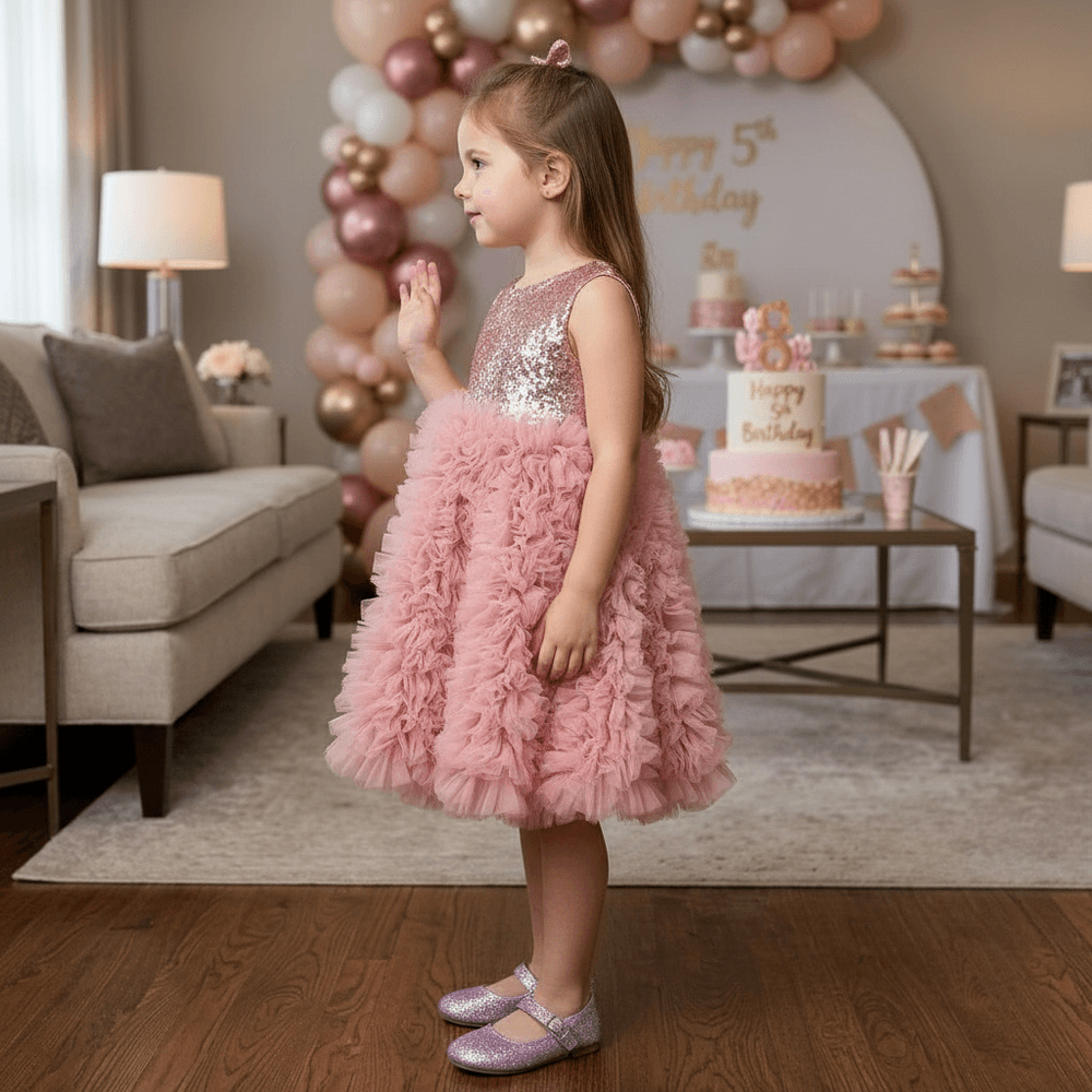 peach frock M260085