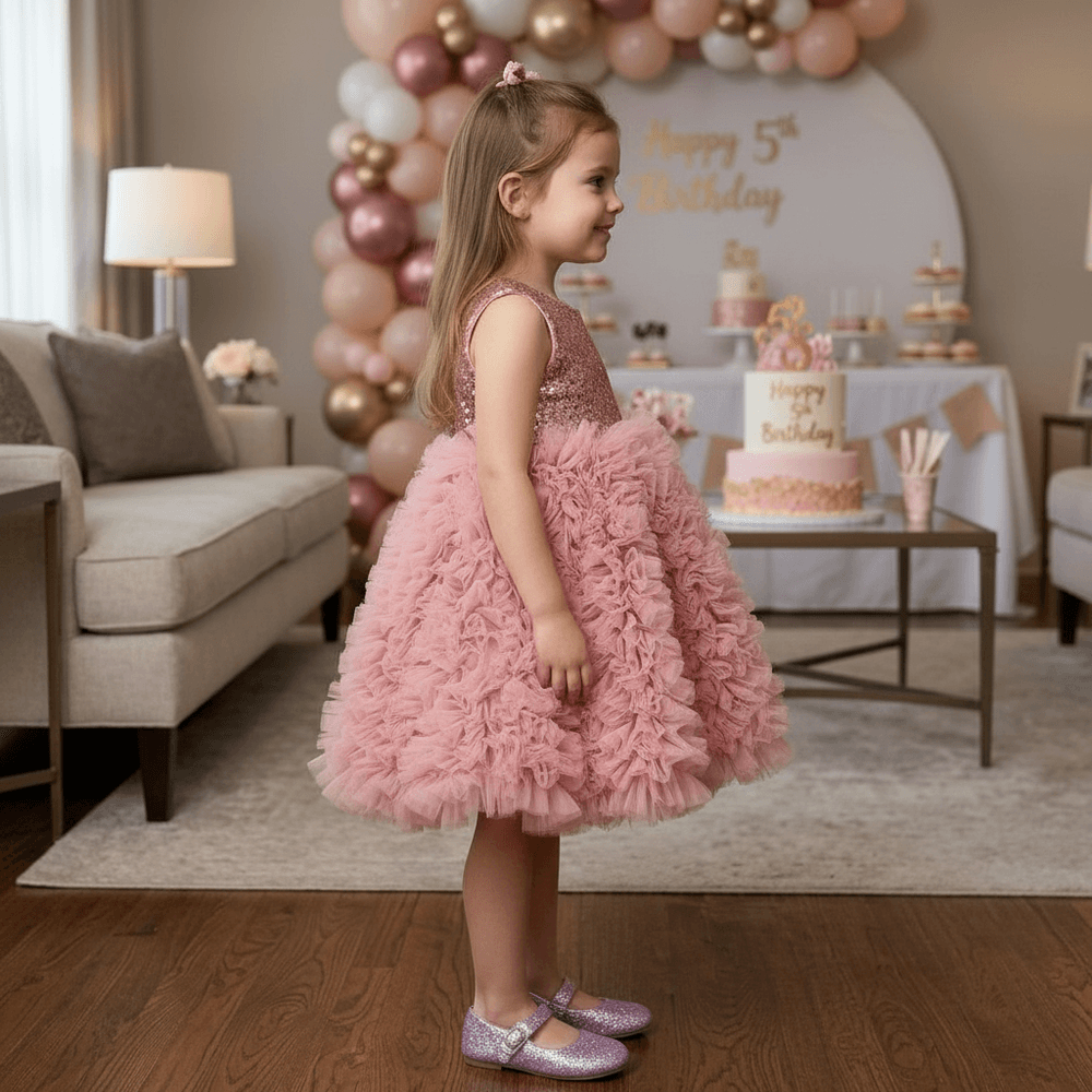 peach frock M260085