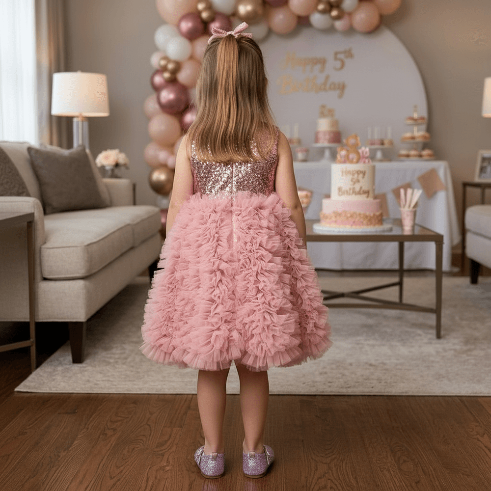 peach frock M260085
