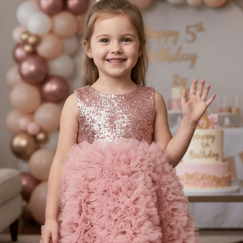 peach frock M260085