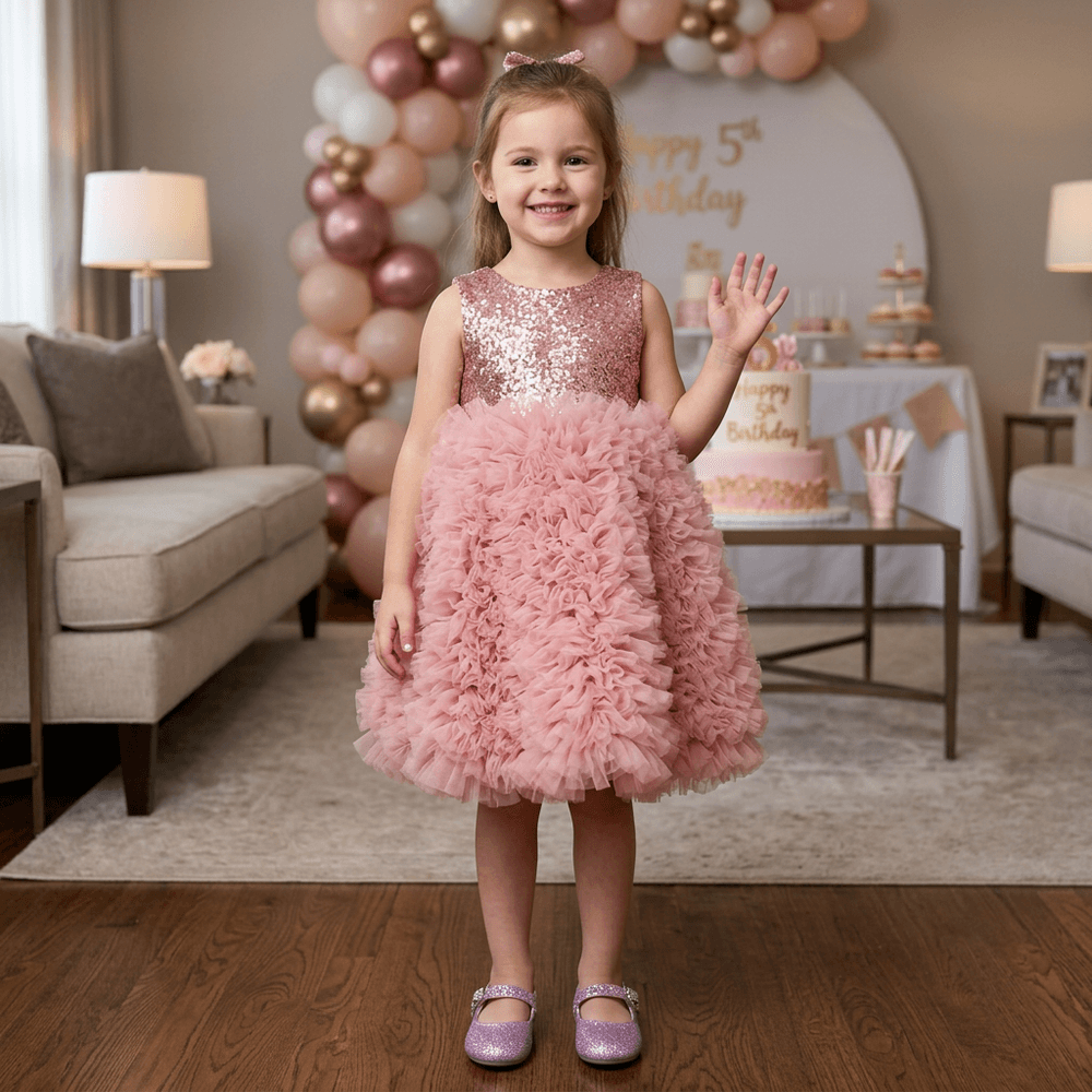 peach frock M260085