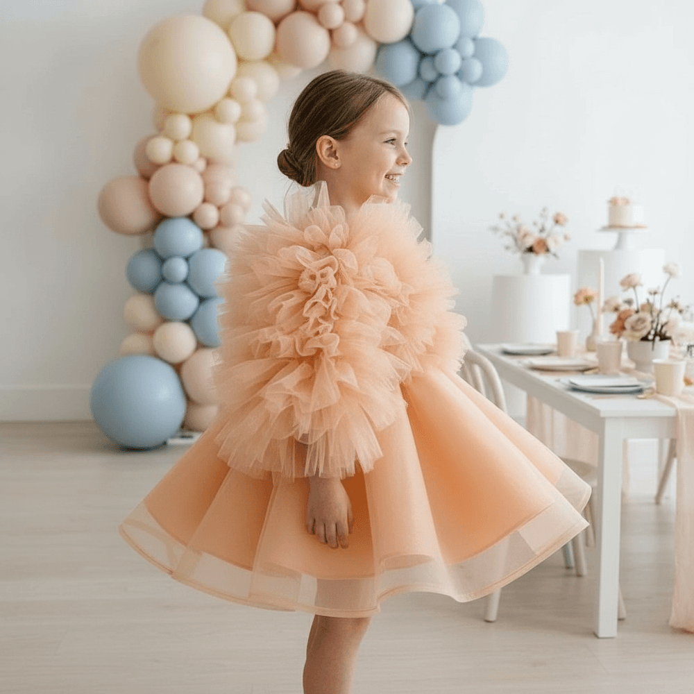 peach frock M260089