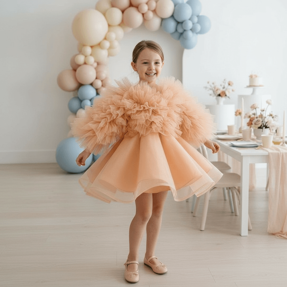 peach frock M260089