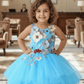 Girls sky blue Gown length Party dress M260101