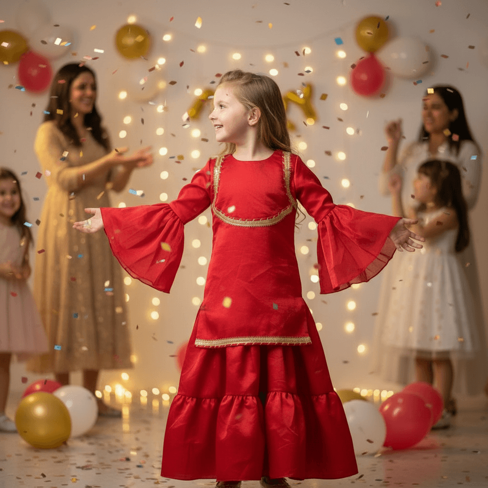 Magenta fandy party wear M260094