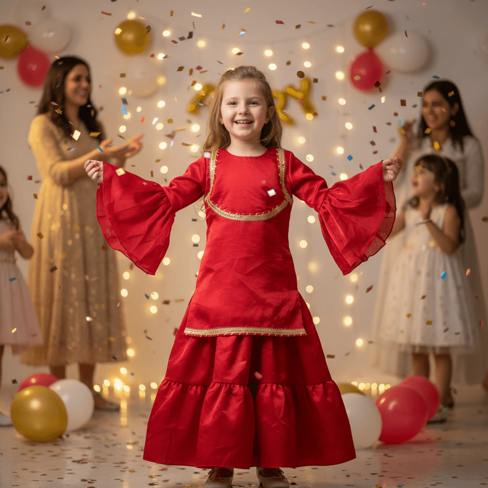 Magenta fandy party wear M260094