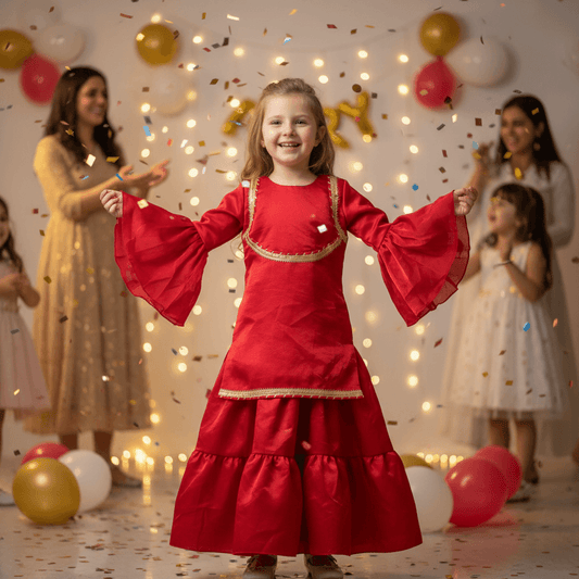 Magenta fandy party wear M260094