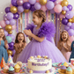 Purple party frock for girls-M232801