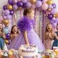 Purple party frock for girls-M232801