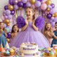Purple party frock for girls-M232801