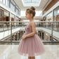 Girls champagne  Party frock M260110