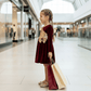 SALE maroon party frock for girls-m231501
