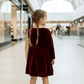 SALE maroon party frock for girls-m231501