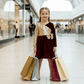 SALE maroon party frock for girls-m231501