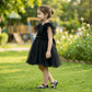 Black party frock for girls-M250106