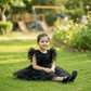 Black party frock for girls-M250106