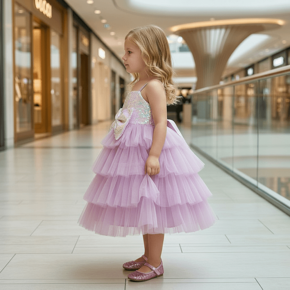 Girls purple  Party frock M233901