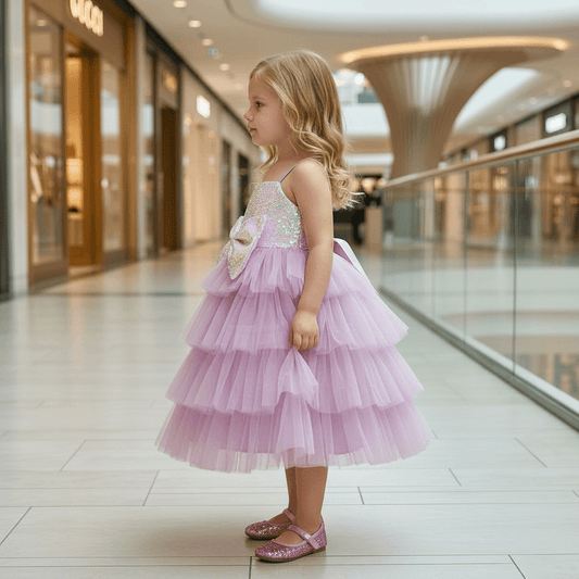 Girls purple  Party frock M233901