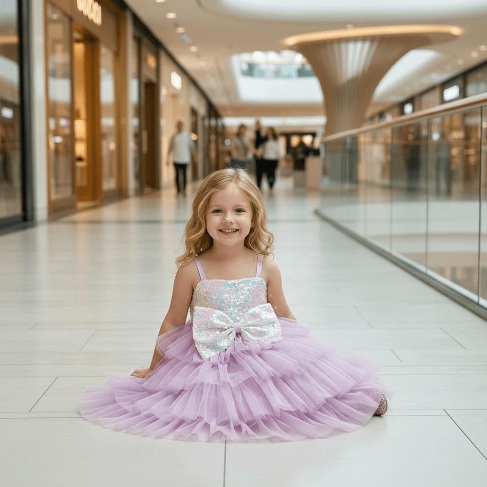 Girls purple  Party frock M233901