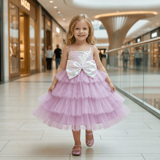 Girls purple  Party frock M233901