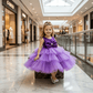 Purple party frock for girls-M250160