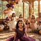 Girls wine  Party frock M240005