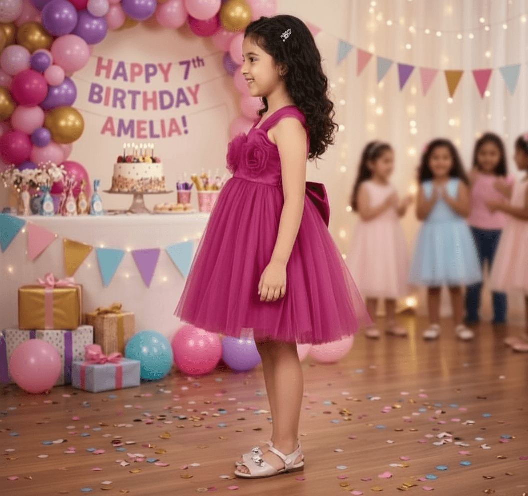 Girls purple  Party frock M260113