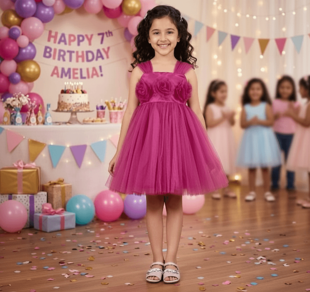 Girls purple  Party frock M260113