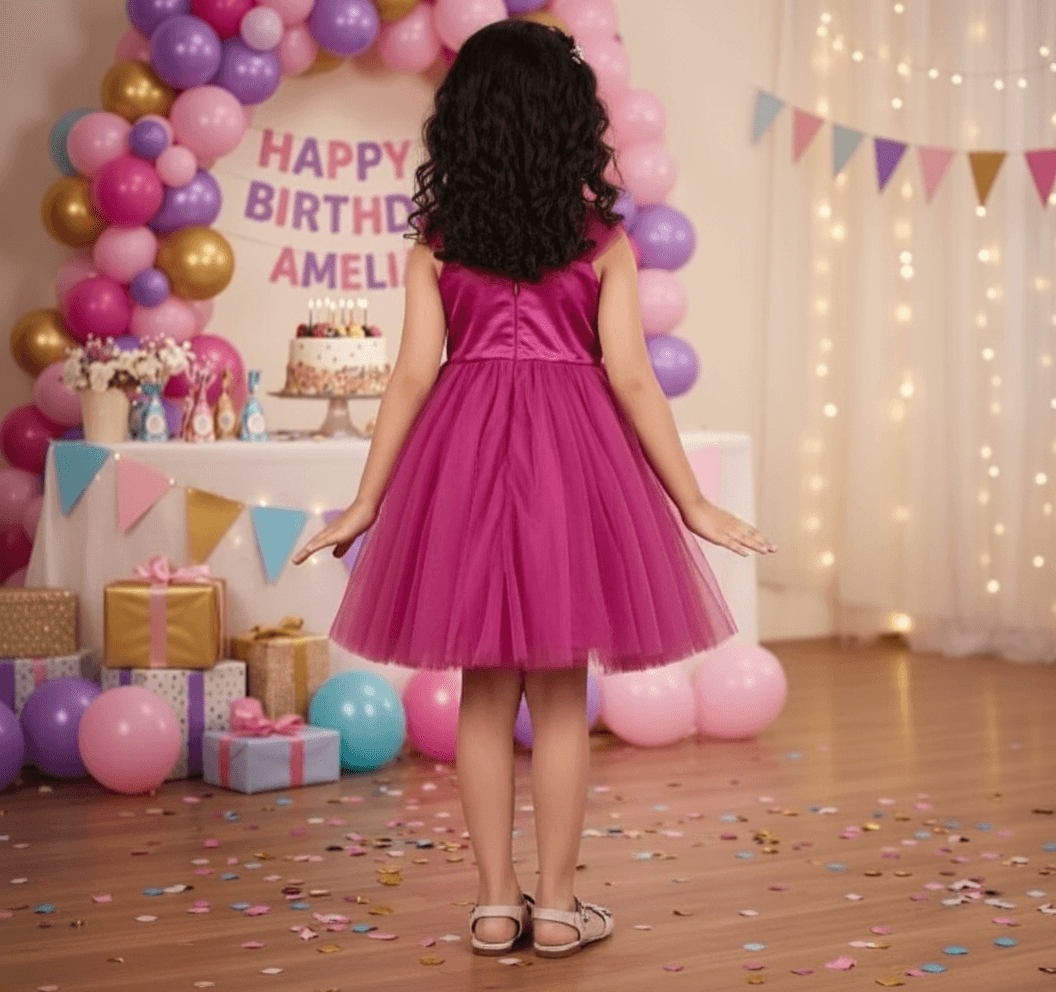 Girls purple  Party frock M260113