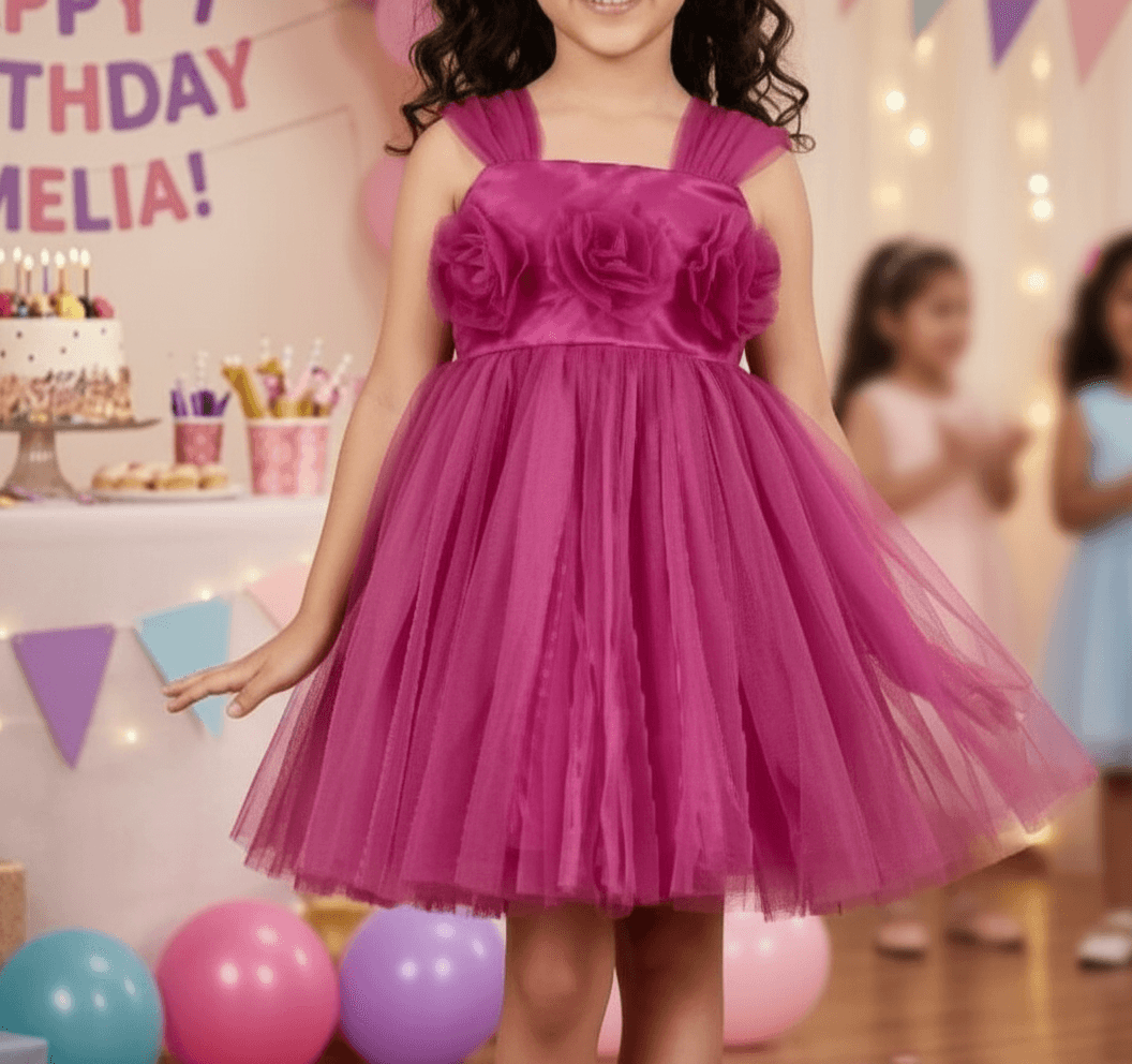 Girls purple  Party frock M260113