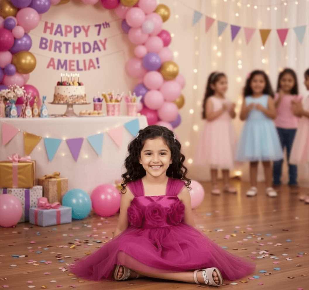 Girls purple  Party frock M260113