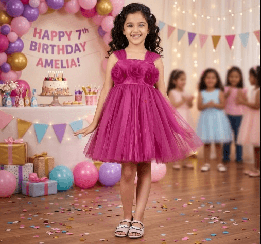 Girls purple  Party frock M260113