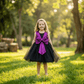 SALE Girls purple  Party frock M233407
