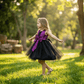 SALE Girls purple  Party frock M233407