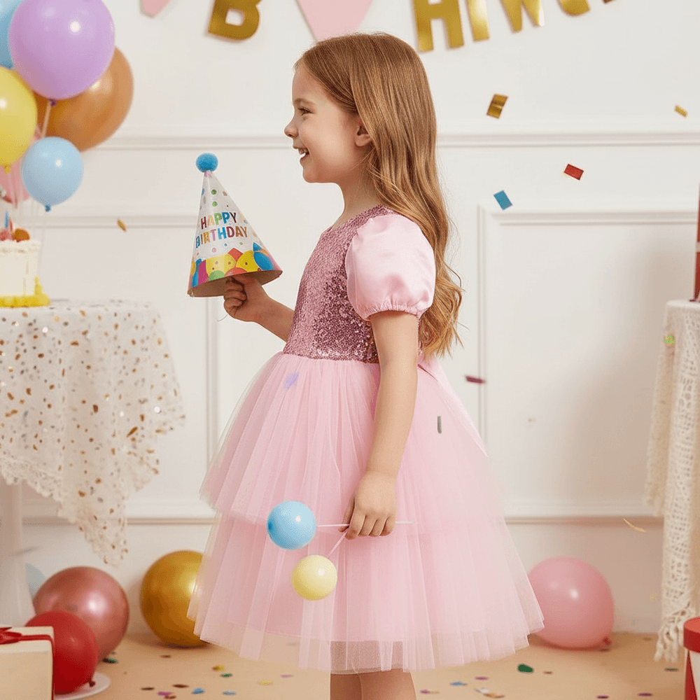 SALE Girls pink  Party frock M233408