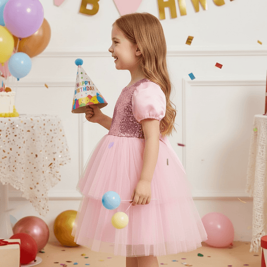 SALE Girls pink  Party frock M233408