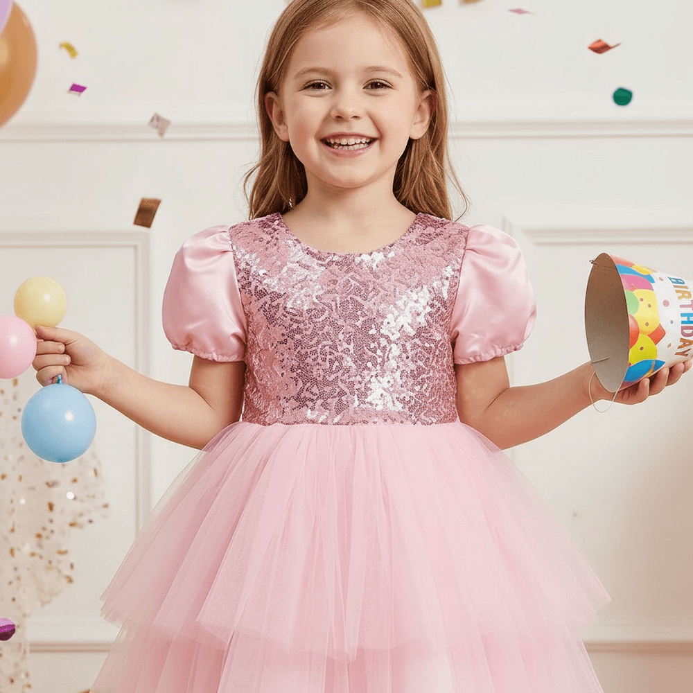 SALE Girls pink  Party frock M233408