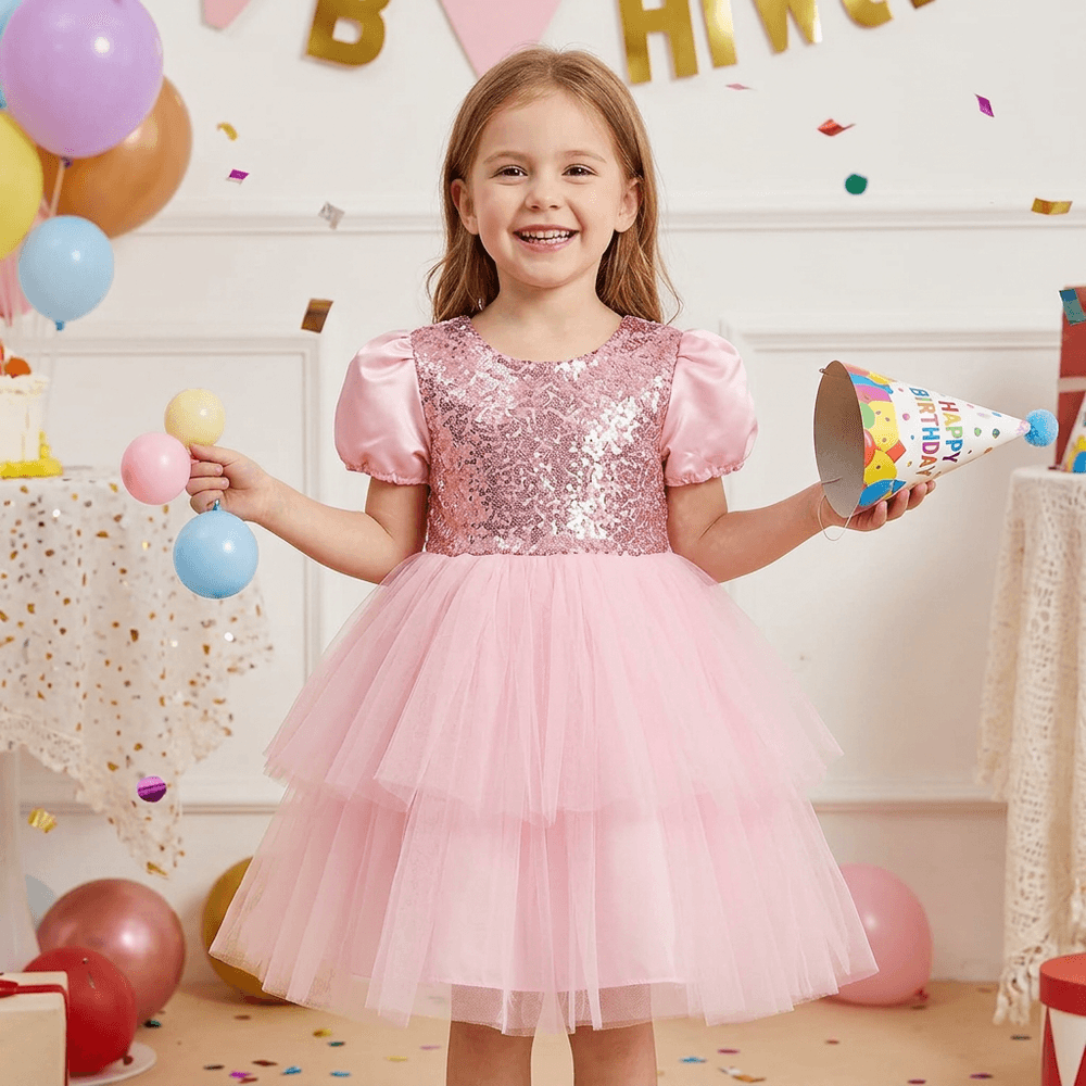 SALE Girls pink  Party frock M233408