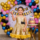 SALE Girls gold  Party frock m233409