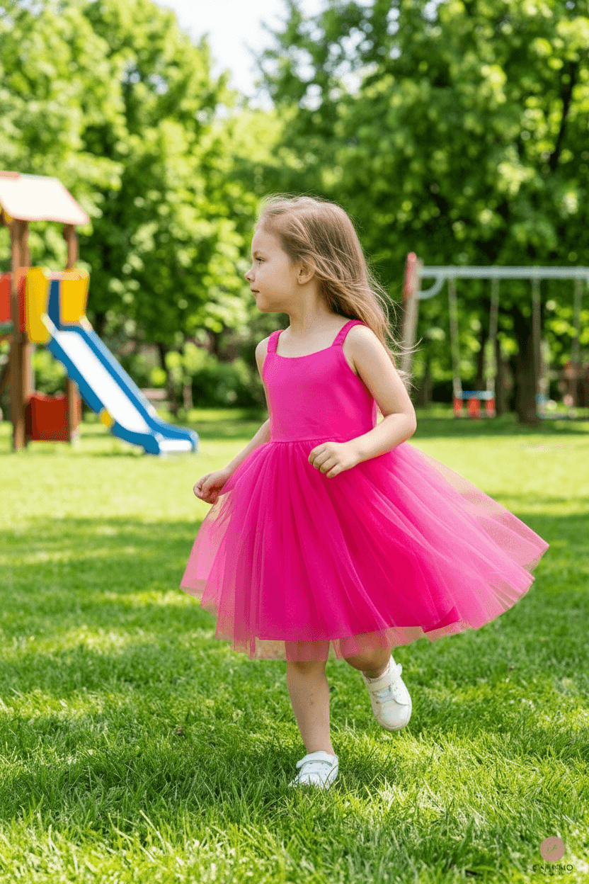 SALE Girls pink  Party frock M233410