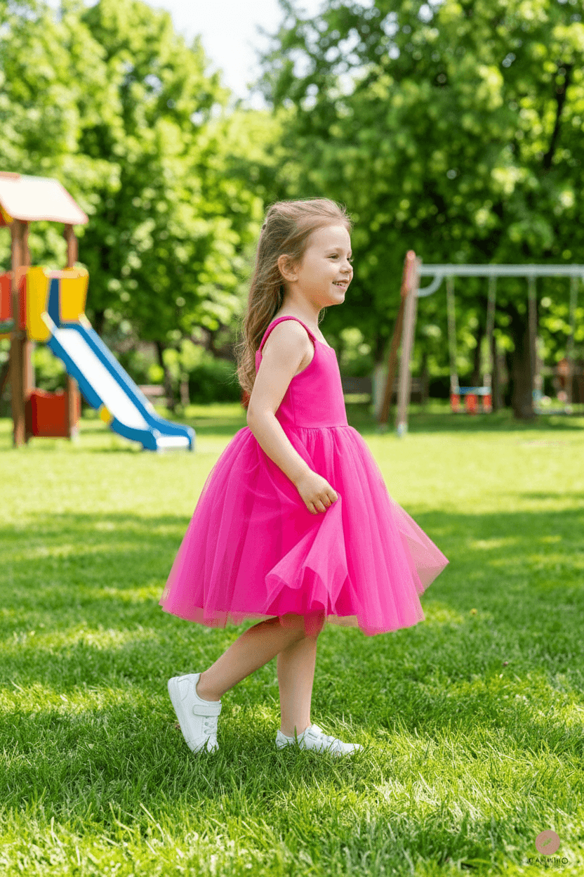 SALE Girls pink  Party frock M233410